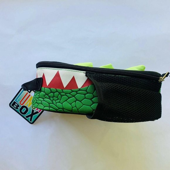 3D Dinosaur Lunch Box Bag with Drink Holder Insulated - Alligator - Picture 2 of 6